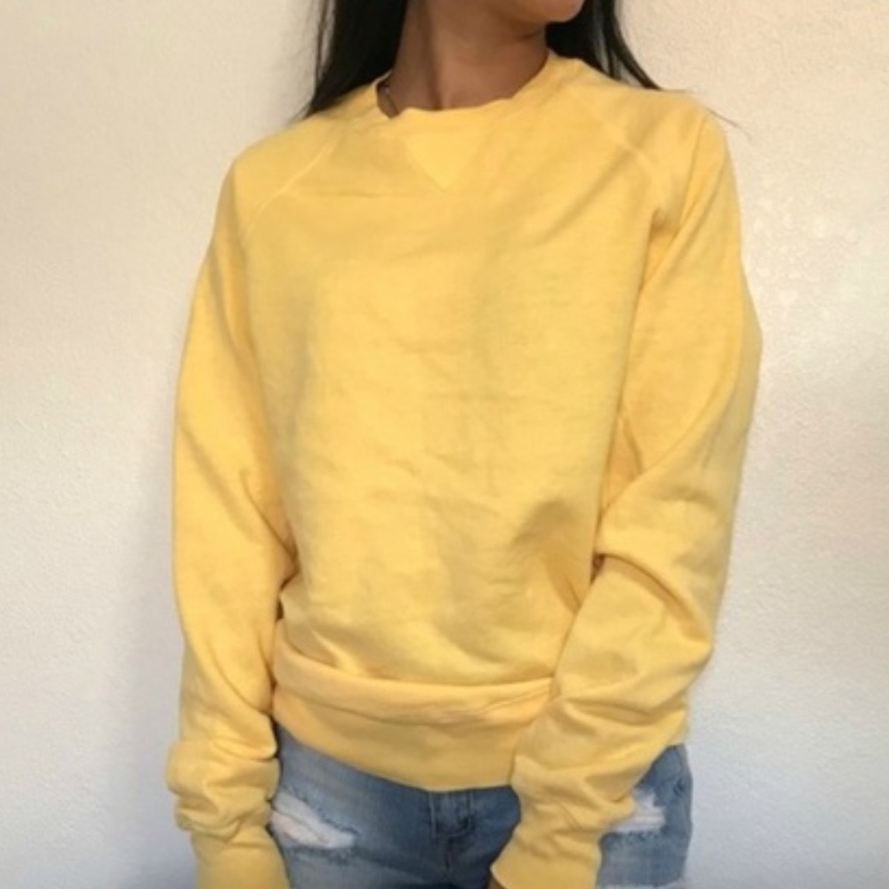 Brandy Melville  Yellow  erica Sweatshirt